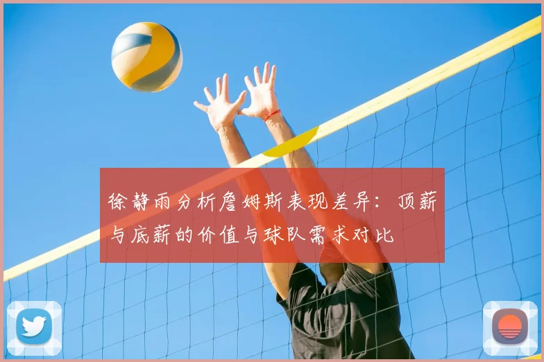 徐静雨分析詹姆斯表现差异:顶薪与底薪的价值与球队需求对比